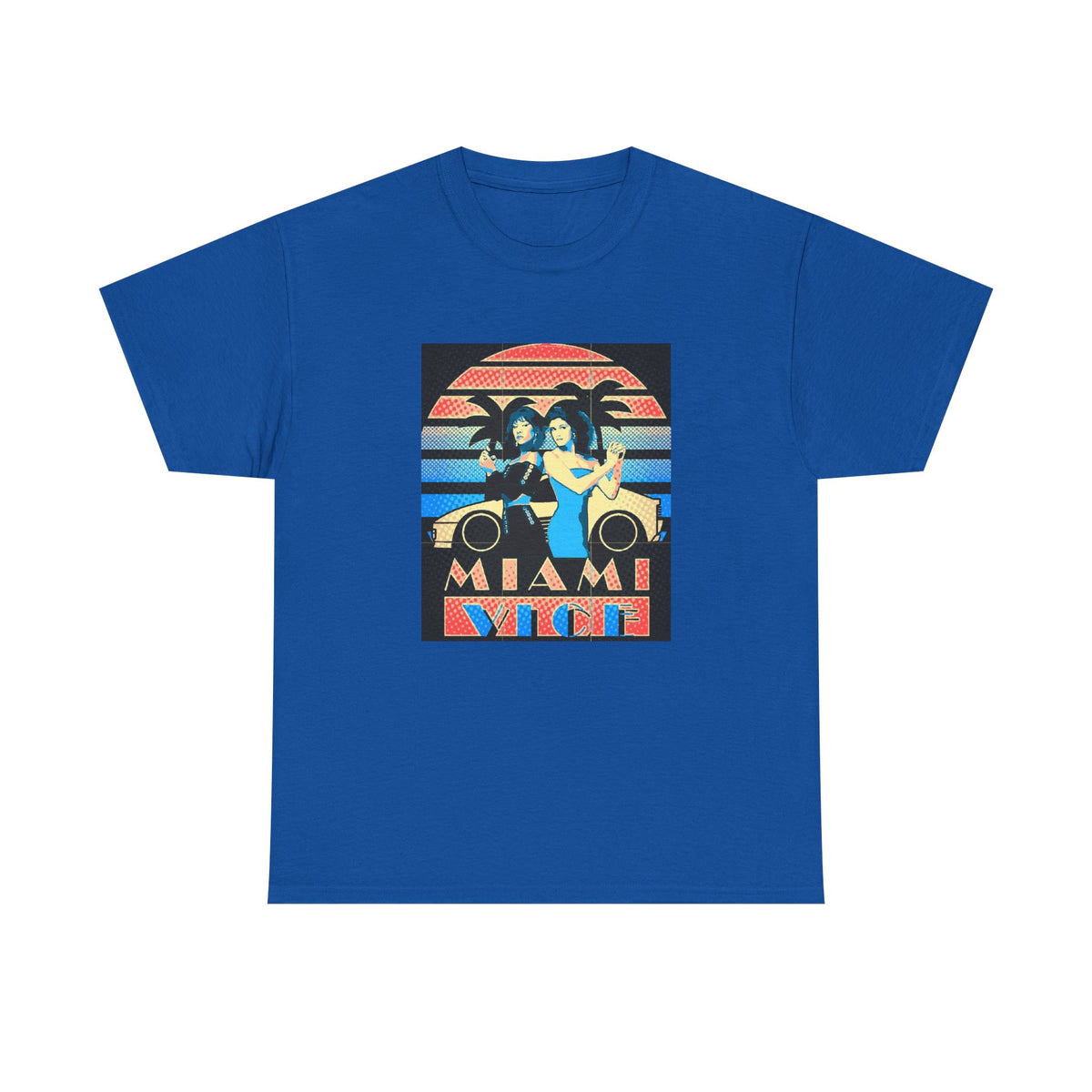 Miami Vice Retro Tee — Vintage 80s Palm Sunset T-Shirt