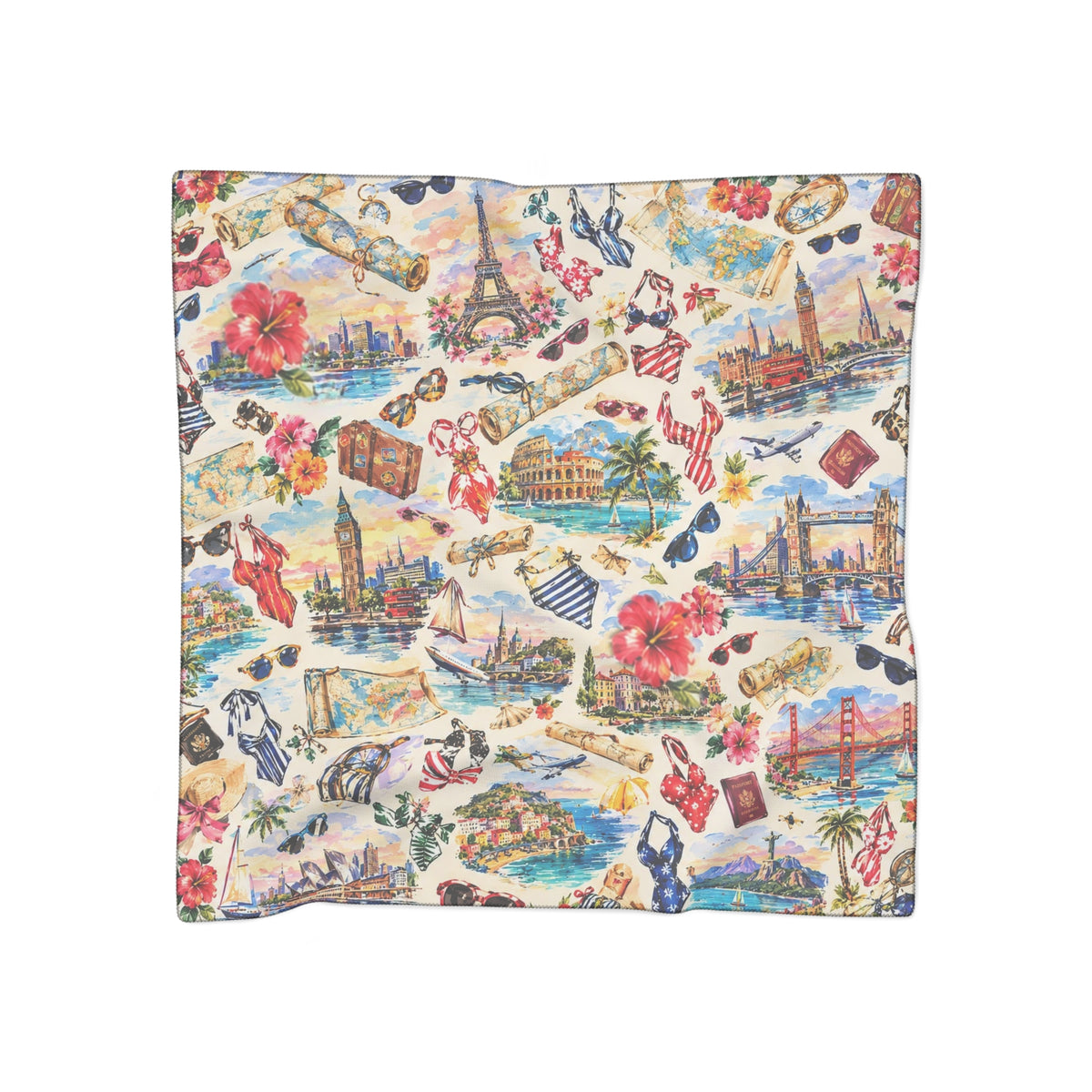 Travel In Color Poly Scarf