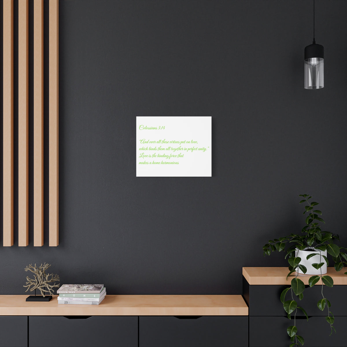 Colossians 3:14 Scripture Canvas Art