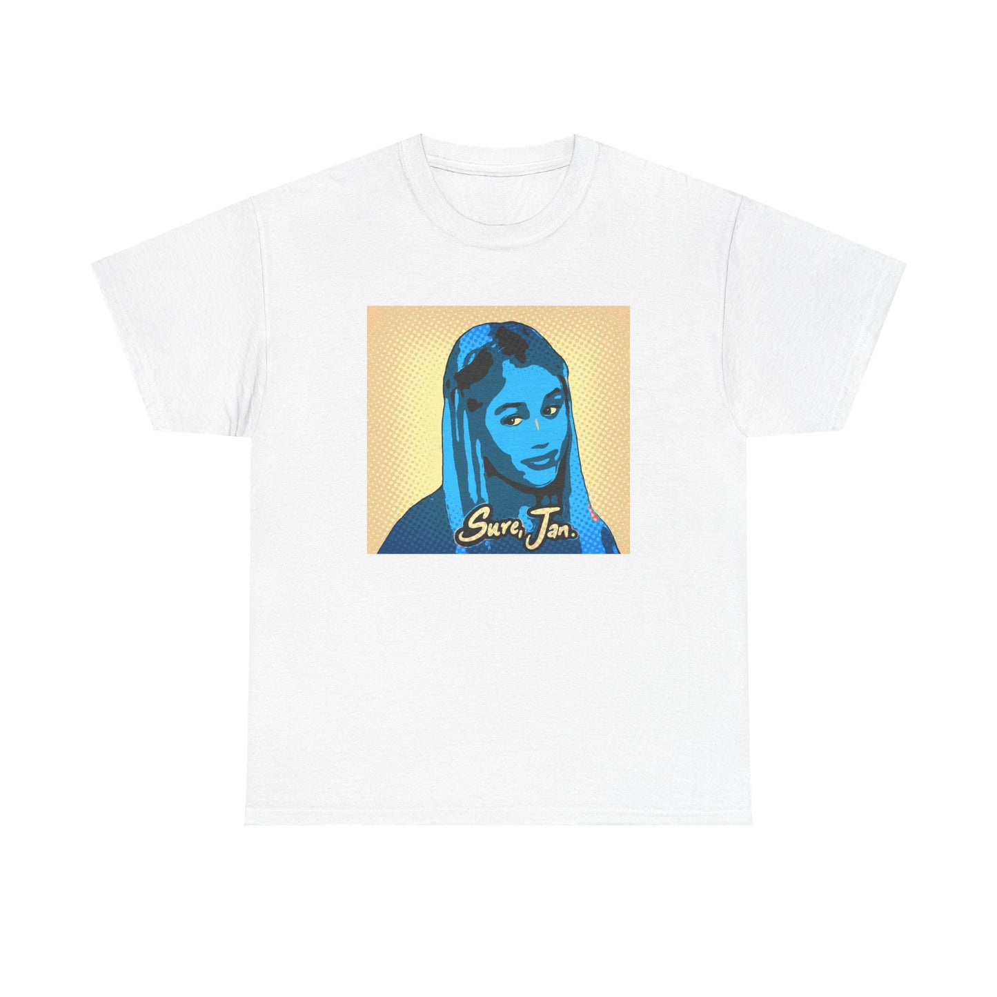 Pop Art " Sure Jan " Unisex Heavy Cotton Tee - Vintage Styled Graphic Tee