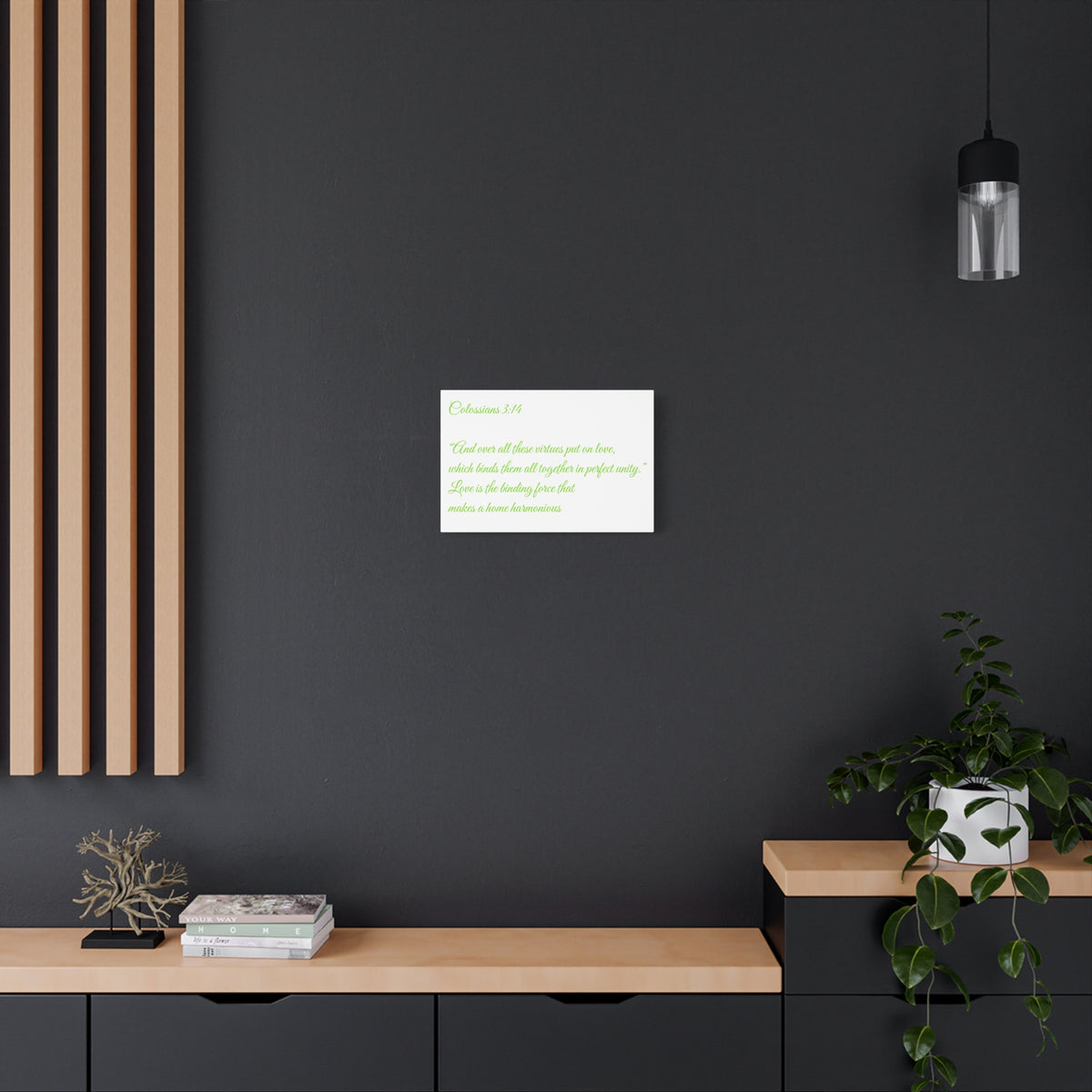 Colossians 3:14 Scripture Canvas Art