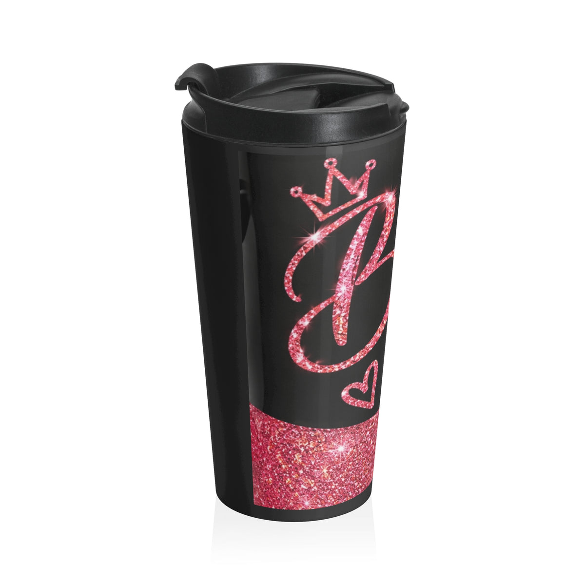 Boss Babe Pink Glitter Stainless Steel Travel Mug