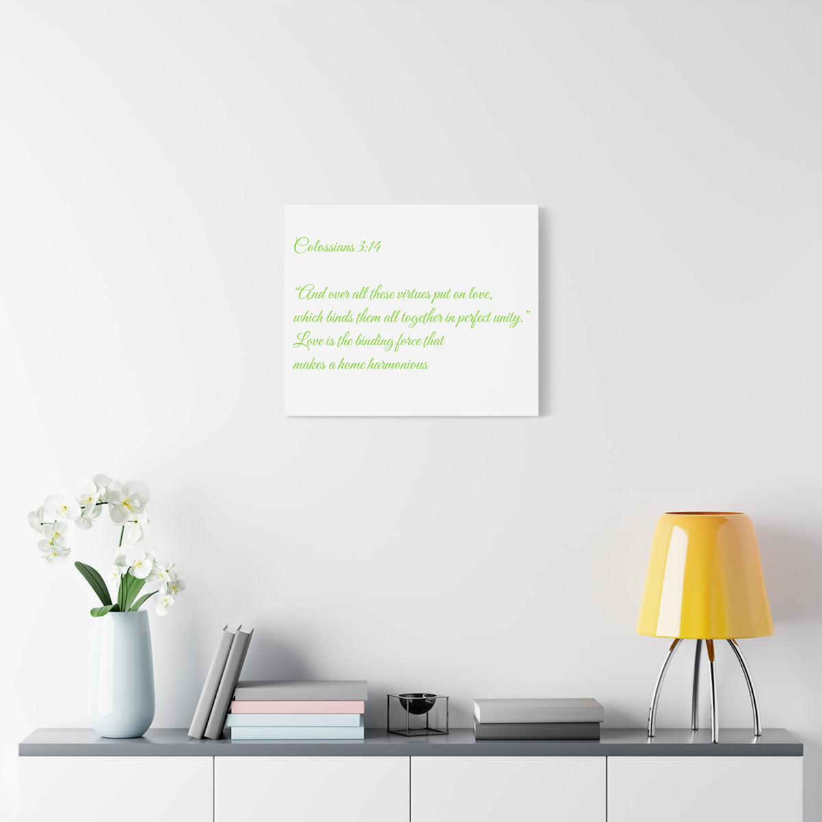 Colossians 3:14 Scripture Canvas Art