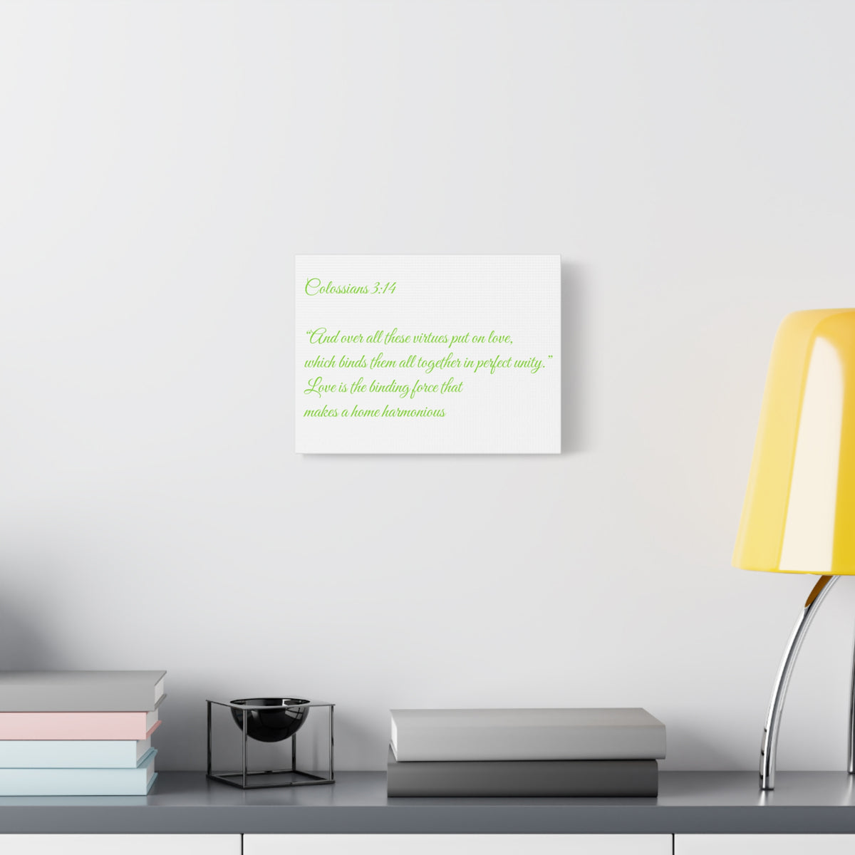 Colossians 3:14 Scripture Canvas Art