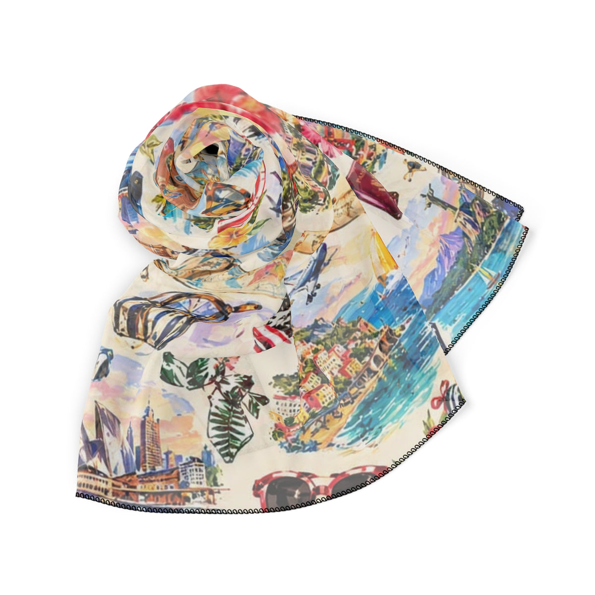 Travel In Color Poly Scarf