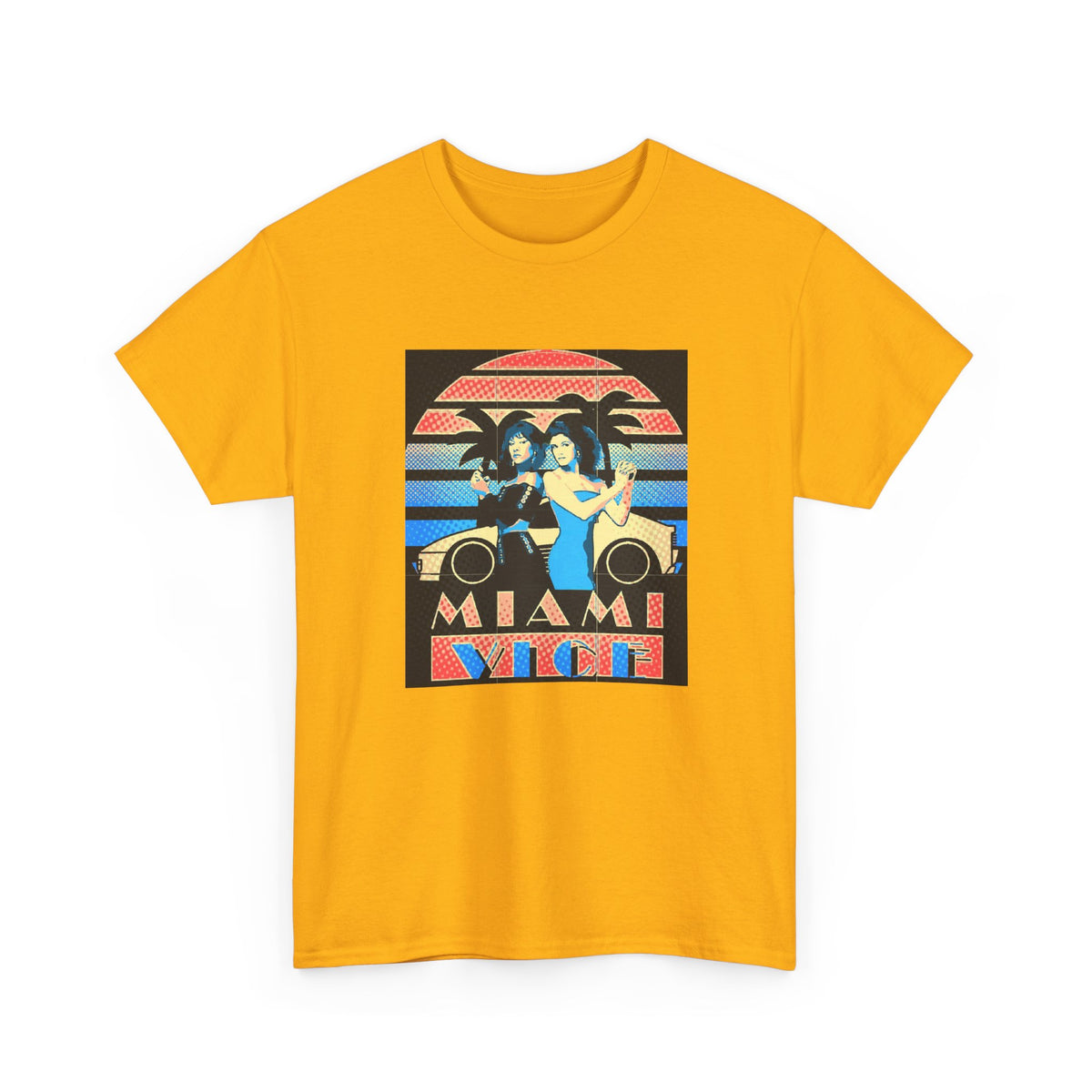 Miami Vice Retro Tee — Vintage 80s Palm Sunset T-Shirt
