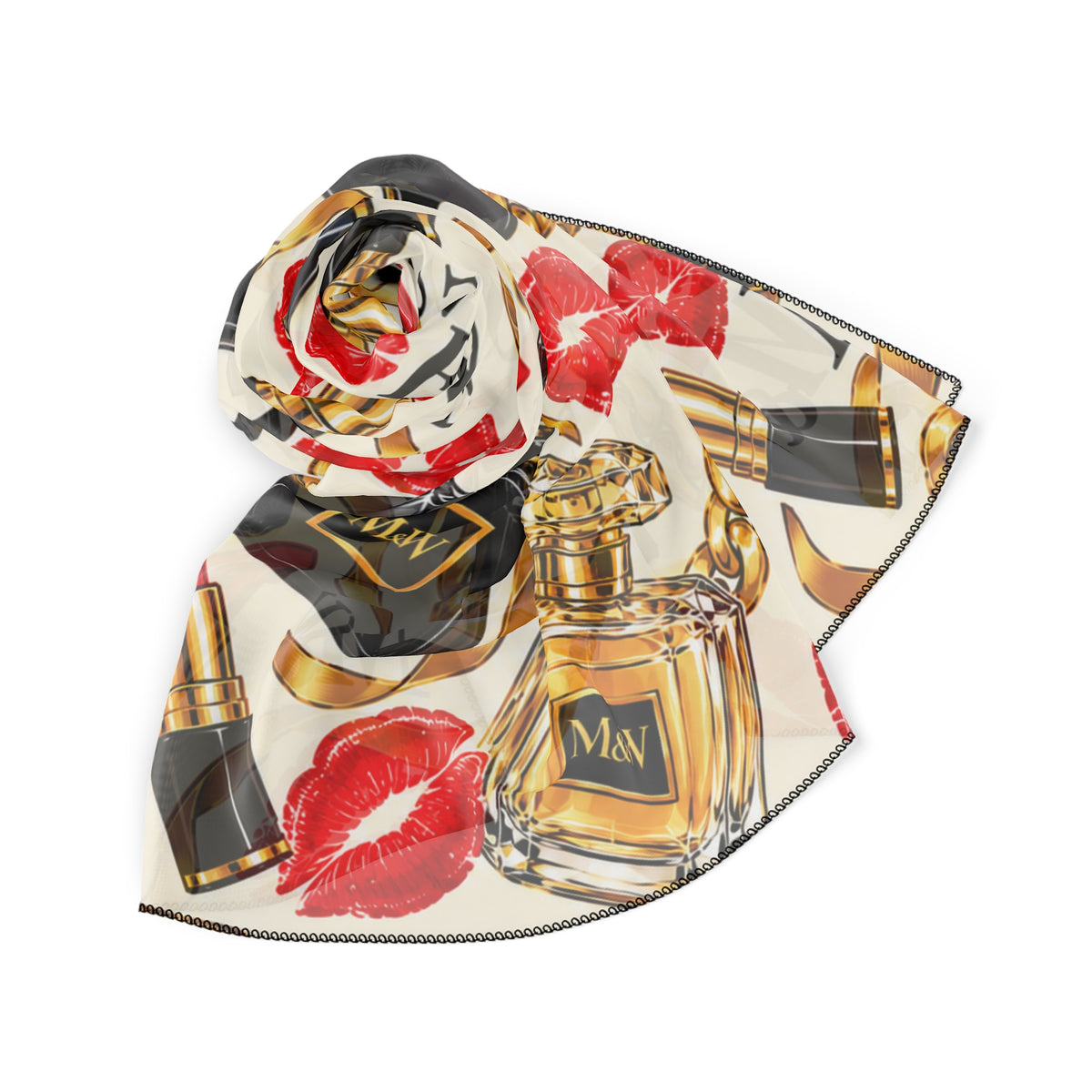 Love & Lipstick Luxury Silk Scarf