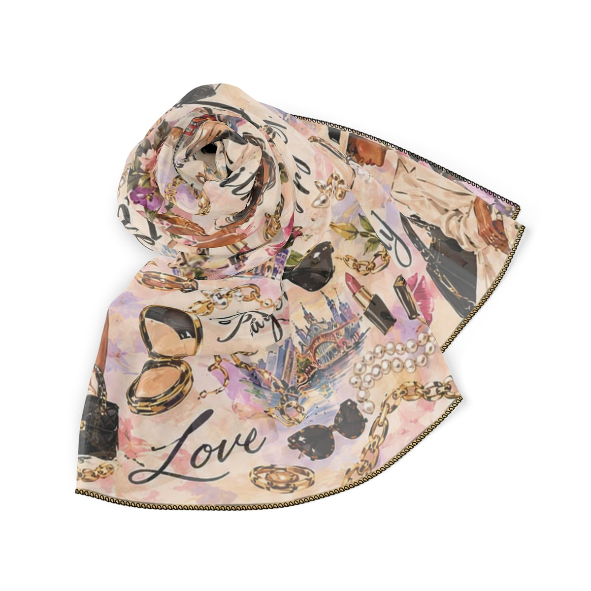 Faith, Love & Family Floral Vintage Luxury  Scarf
