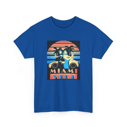 Miami Vice Retro Tee — Vintage 80s Palm Sunset T-Shirt