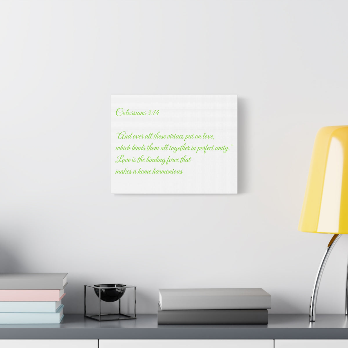 Colossians 3:14 Scripture Canvas Art