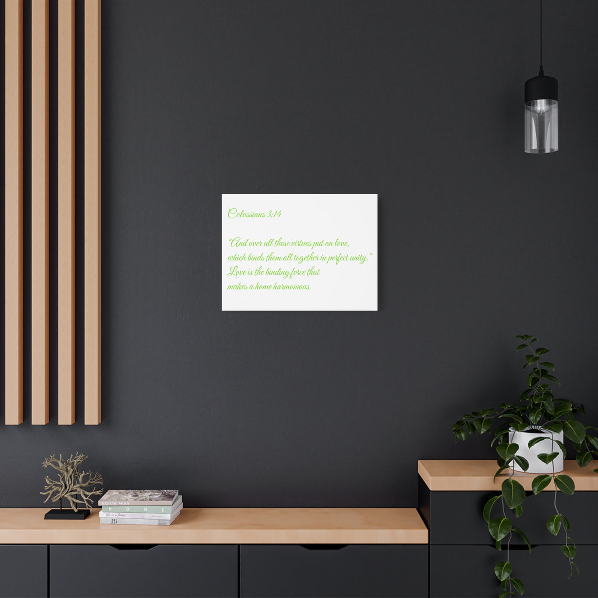 Colossians 3:14 Scripture Canvas Art