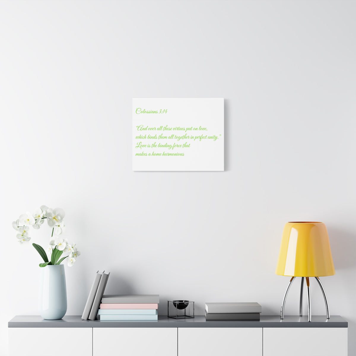 Colossians 3:14 Scripture Canvas Art