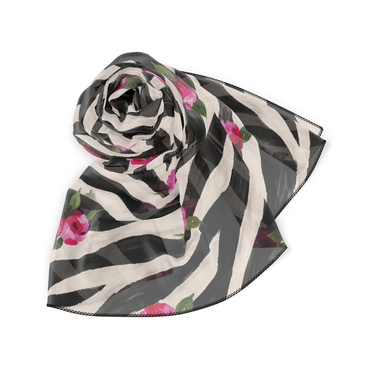 Pink Floral Zebra Print Scarf – MiMi West