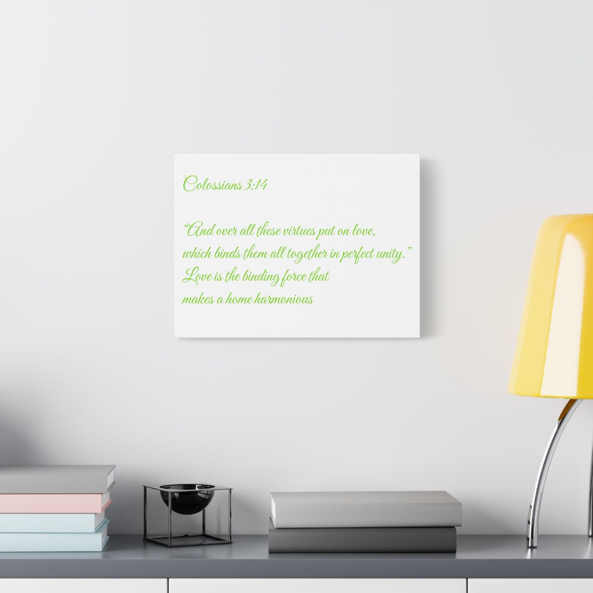 Colossians 3:14 Scripture Canvas Art