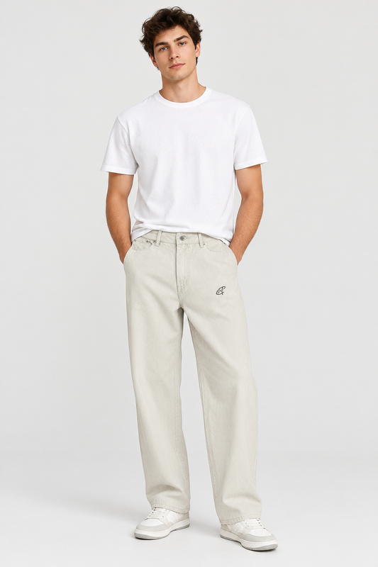 CM Logo Heavyweight Cotton Straight-Leg Men's Pants